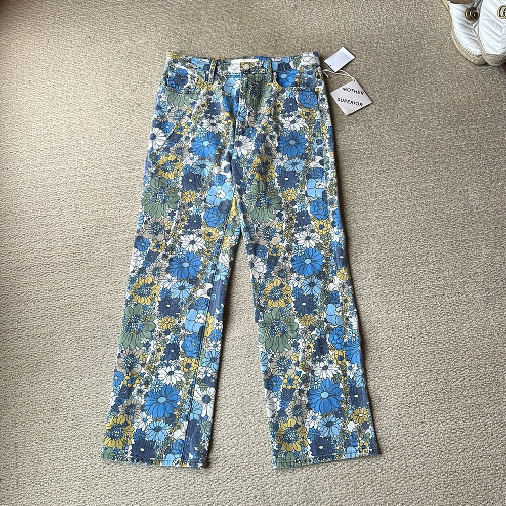 Mother Ankle Flower Jeans